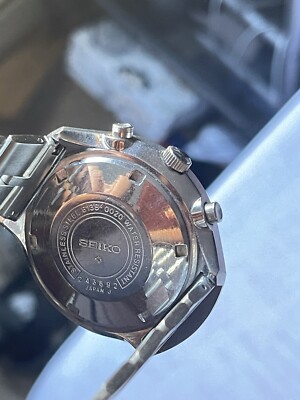 Seiko 5 Sports Vintage Chronograph Mechanical Black Watch 6138