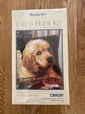 NEW WonderArt 12 x12 Latch Hook Kit featuring a Yellow Labrador Puppy