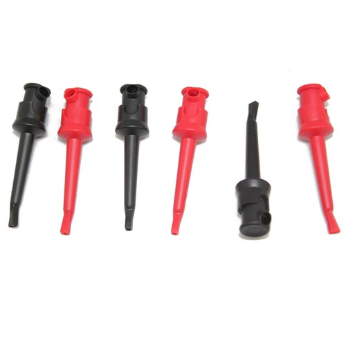 10x SMD Grabbed Test Clip IC Hook Multimeter Probe COPPER30-60V10A 5*red 5*black - Picture 2 of 12
