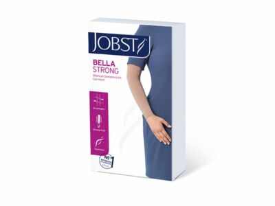 Jobst Bella Strong Lymphedema Arm Sleeve – 20-30 MmHg Compression, Black, Long With Silicone Band