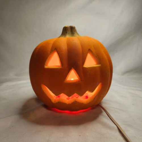 Gemmy Industries Pumpkin Jack O Lantern Foam Mold 8" Light Up Halloween Corded - Picture 16 of 18