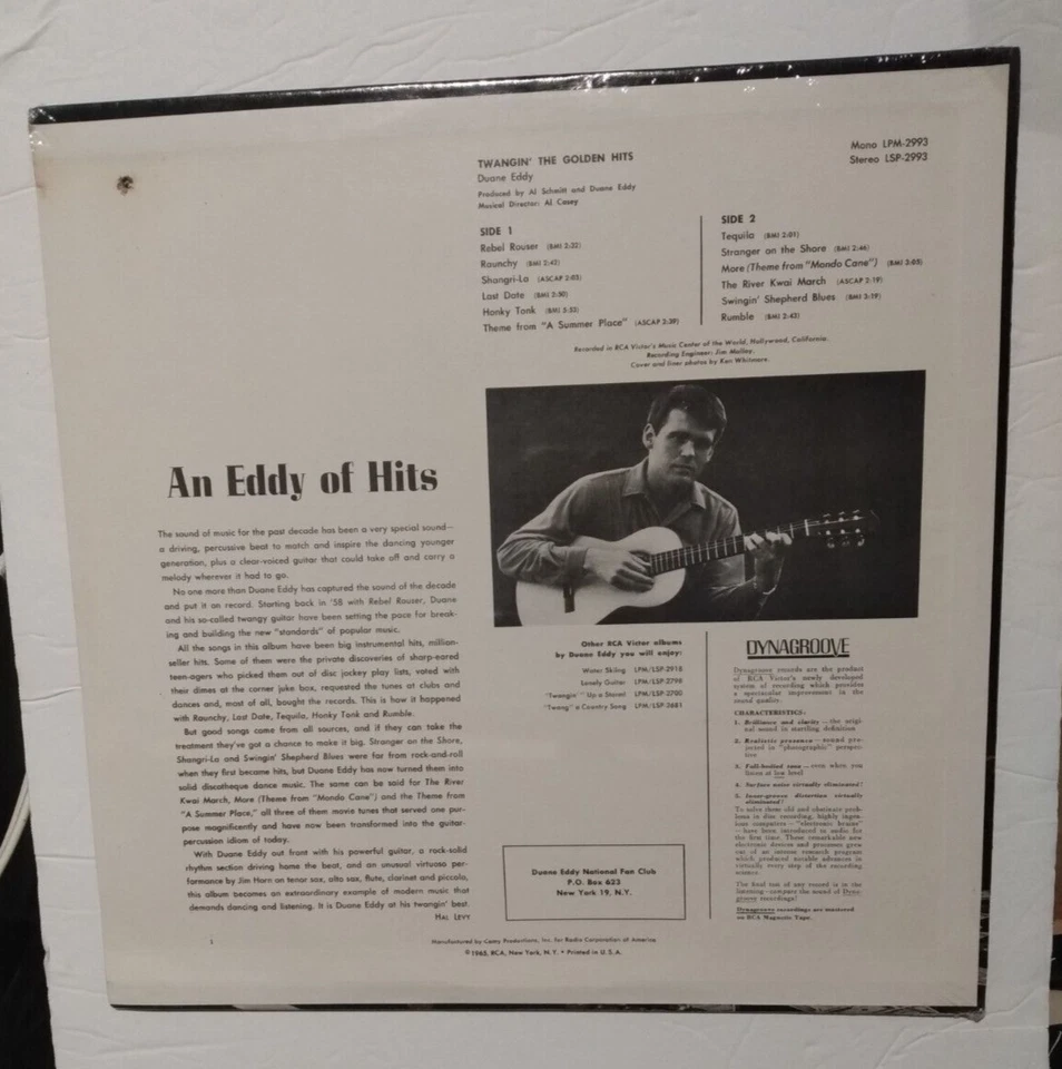 Duane Eddy – Twangin' The Golden Hits - LPM-2993 - NEW Sealed Mono - LP 33 RPM - Image 2 of 3