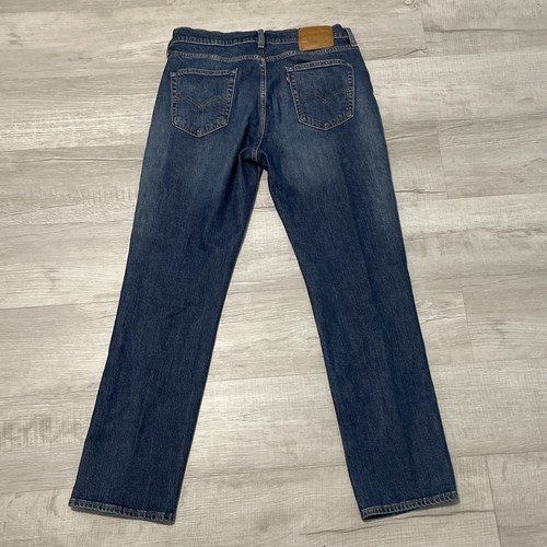 Levi’s 514 Straight Fit Jeans Men’s 34x32 Big E Red Tab Dark Wash Denim Premium - Picture 7 of 11