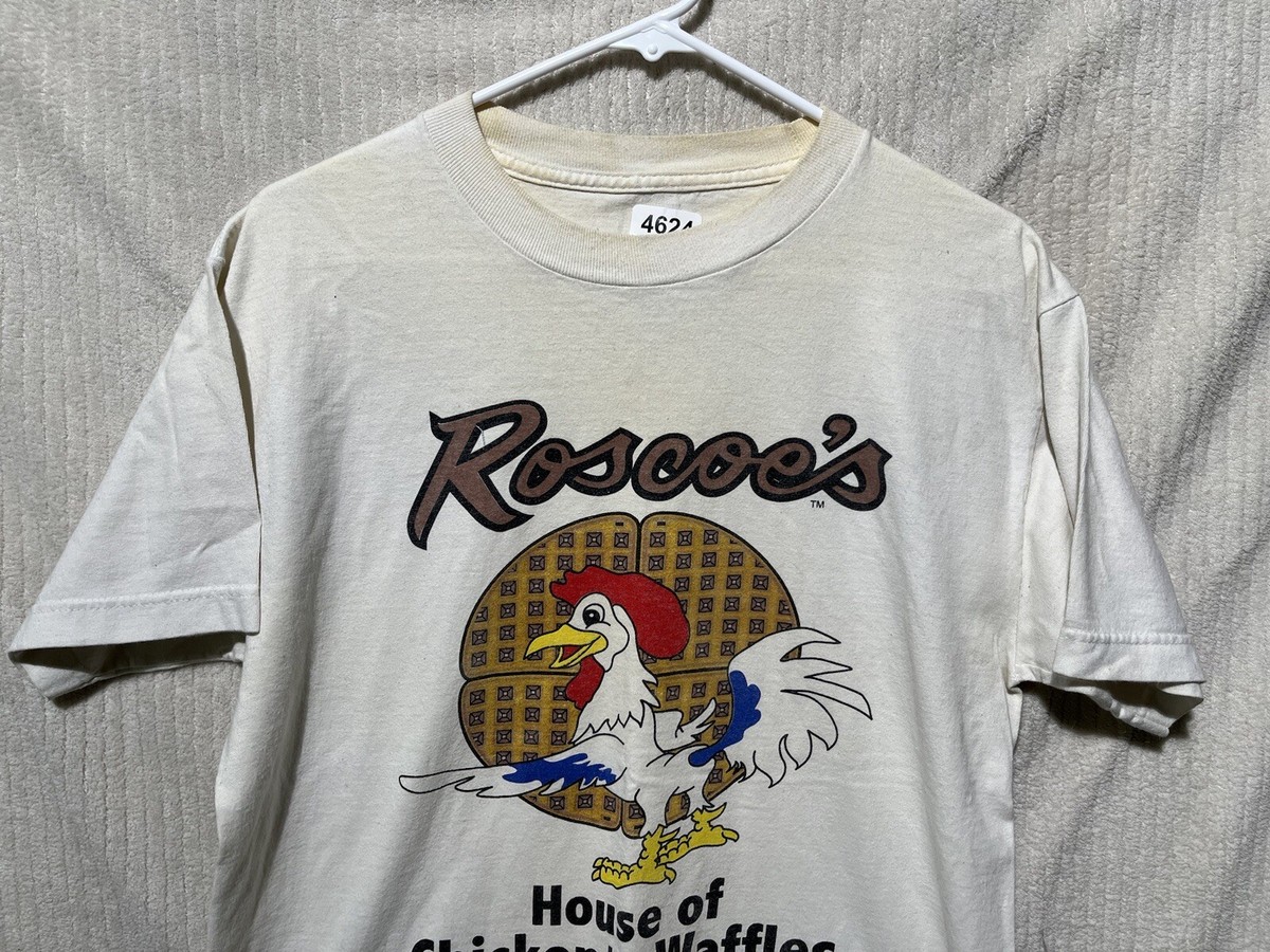 Roscoes Chicken And Waffles Shirt Mens M White Crewneck