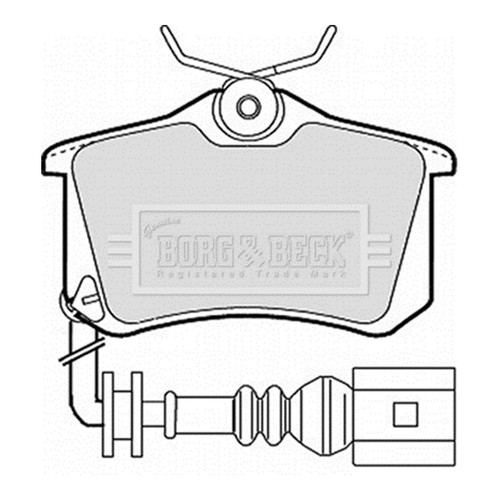 BBP1824 BORG & BECK Kit pastiglie freni con segnalatore acustico