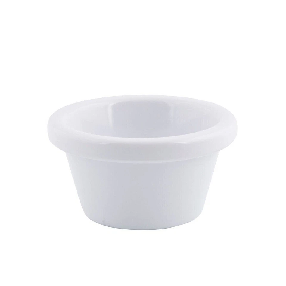 TABLECRAFT Ramekin White Smooth Melamine, Dishwasher Safe - Choose Capacity 2 oz or 3 oz