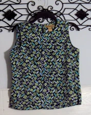 Notations Women's Top Size S Sleeveless Multicolored Round Neck