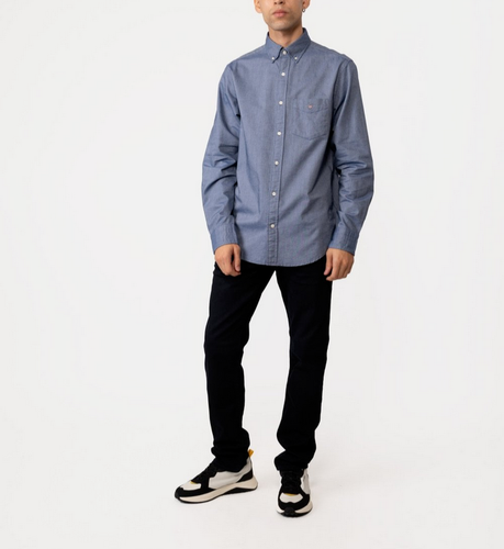 Gant Men's Shirt Size M Collared Pocket Embroided Logo 202404