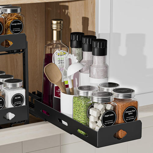 Pull Out Spice Rack Organizer for Cabinet, Heavy Duty-Slide Out Spice Rack - Picture 11 of 13