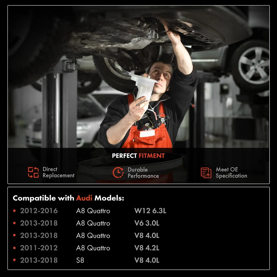 Conjunto de filtro de combustible para Audi A8 Quattro 2011-2018 S8 2013-2018 en tanque Foto 2 de 4