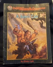 A Hero's Tale - AD D Adventure 9534 - Cook 1996 paperback - has wear