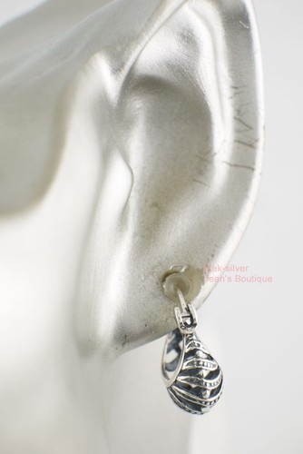 Pendientes de aro con bisagras de plata esterlina Bali A1019 - Imagen 2 de 9