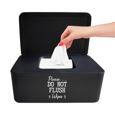 Baby Wipes Container Bathroom, 7.28" L  4.80" W  2.75" H, Adorable Please D...