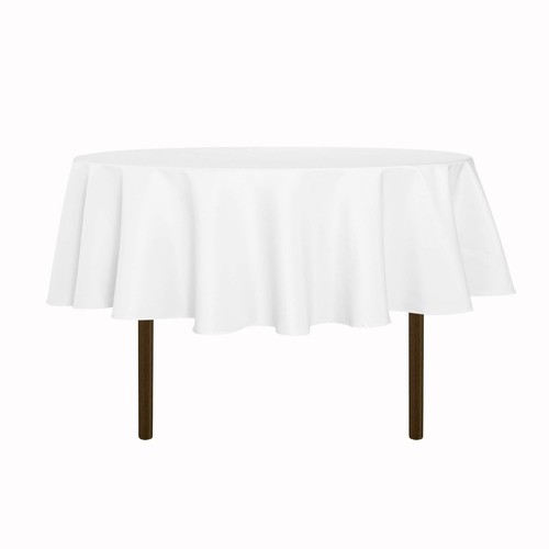Round Tablecloth - 60 Inch - Water Resistant Spill Proof Washable Polyester T...
