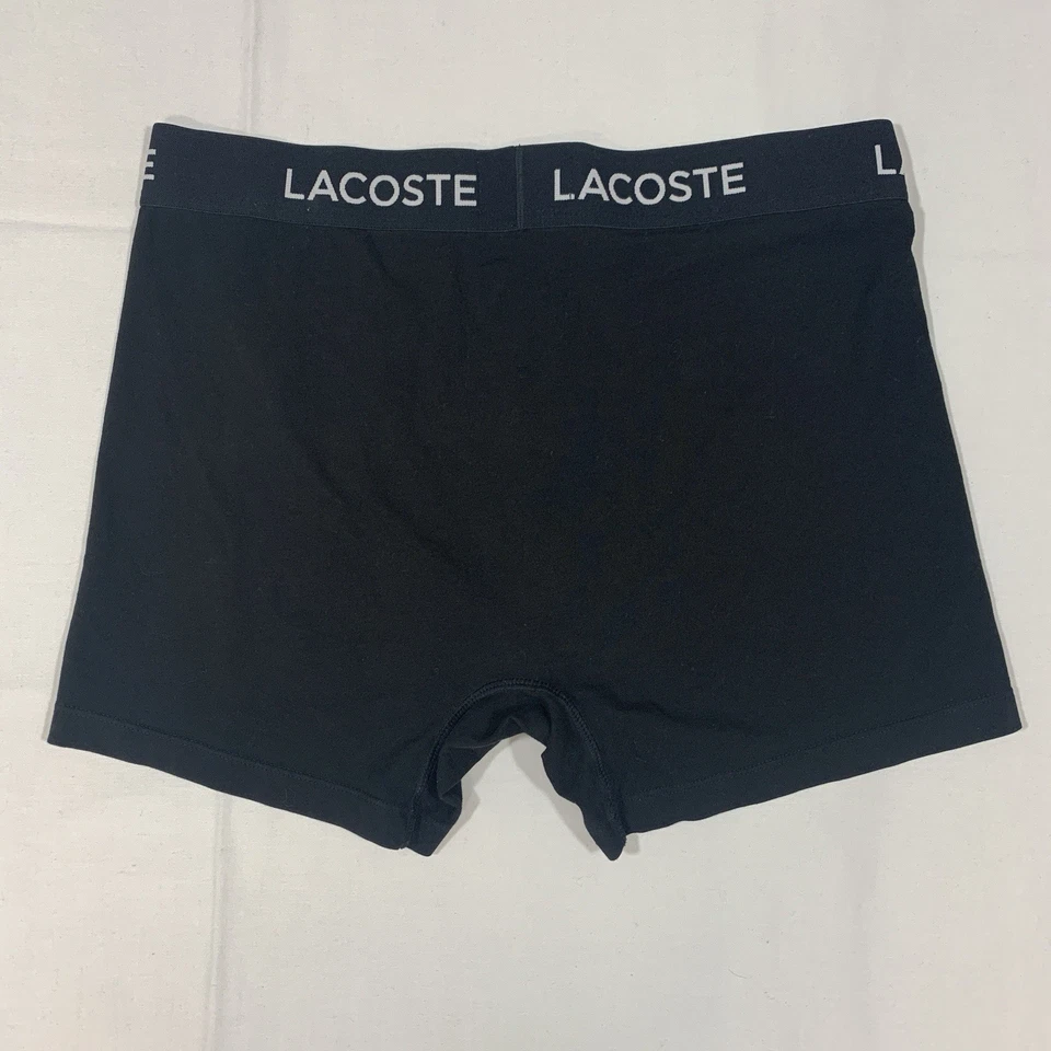 New 1 each Lacoste Mens Large Brief Underwear Underpants Elastic Waist Black - Image 2 of 4