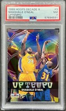 1999 HOOPS DECADE X Uptempo Insert #3 SHAQUILLE O'NEAL Holo PSA 7 HOF