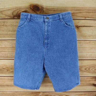 Carlyle Vintage Bermuda Jean Shorts High Rise Womens 16 Blue Medium Wash Denim
