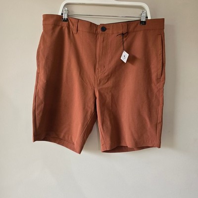 Travis Mathew Step Dance Shorts Mens 38 Burnt Orange Golf Performance A42324 NEW