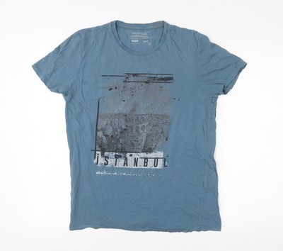 Mavi Herren T-Shirt blau Istanbul Grafik Gr. M