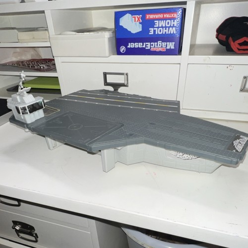 Matchbox Top Gun Maverick Aircraft Carrier Toy Gray & White Plastic Military