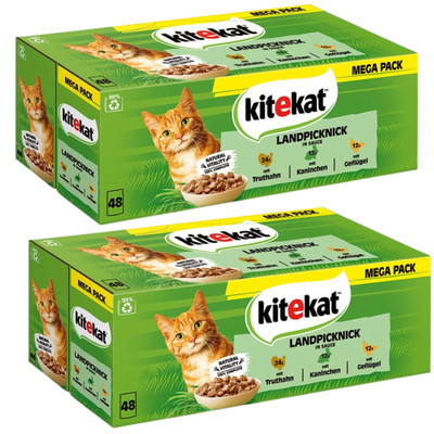 Kitekat Landpicknick 96x85g Nassfutter Mix Sauce Katzen Multipack