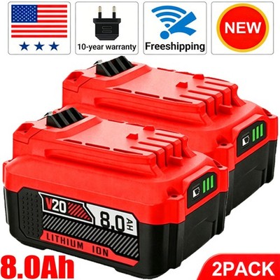 2X For Craftsman 8.0Ah 20Volt 20V Max V20 Li-Ion Battery CMCB206 CMCB204 CMCB202
