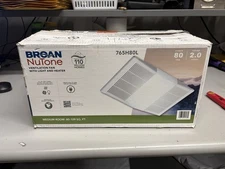 NuTone 765H80L 80 CFM Ceiling Bathroom Exhaust Fan with Light and 1300W Heater
