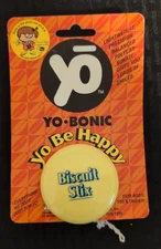 Vintage Yo-Bonic Yo Be Happy Yellow Smiley Face Yo-yo NEW Fixed Axle BISCUITSTIX
