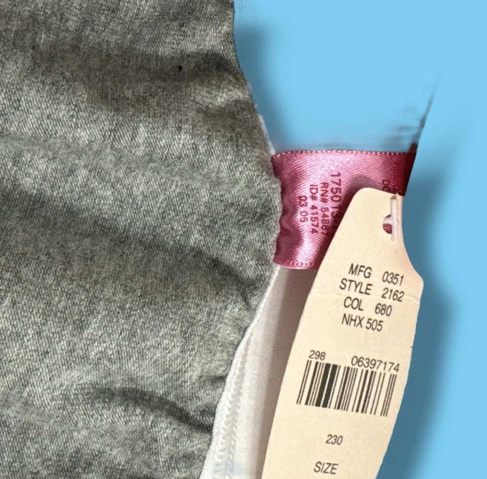 NUEVO CON ETIQUETAS Y2k Victoria’s Secret ROSA Perro Doble Cuerda Vintage Bikini Bragas Gris M Foto 3 de 4