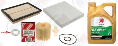 #ad 3pc Filter Tune Up Kit 5QTS IDEMITSU 0w 20 Oil Washer for TOYOTA 2.5L $99.12