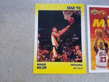 Reggie Miller 1992 Star Company Pacers NON GLOSSY PROMO OVERSIZE Detlef Schrempf