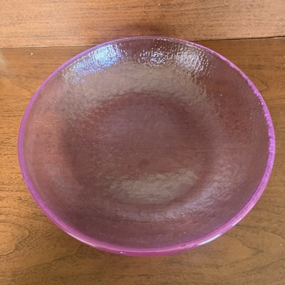 Fire and Light  Recycled Lavender Glass Bowl 9  Excellent Condition