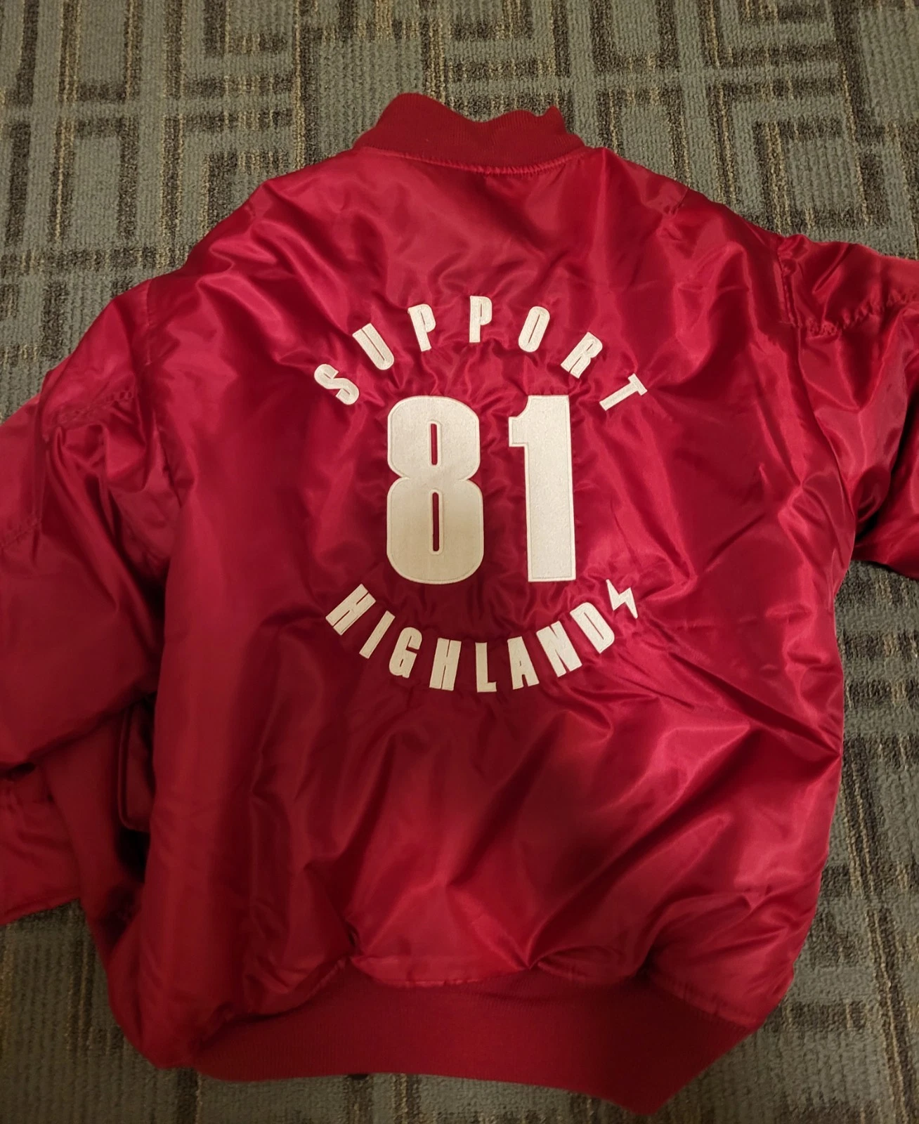 * RARE * HELL'S ANGELS HIGHLANDS Charter Support RED WINTER JACKET - product detail image 3