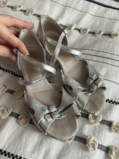 Girls Professional Ballroom Dance Shoes Genuine Leather Latin Dance Heels13/13.5