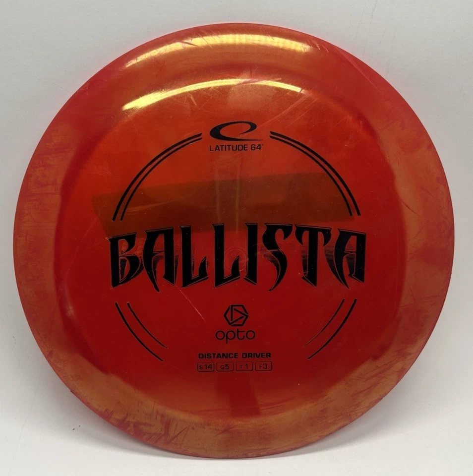 Lot of 2 Latitude 64 Ballista Disc Golf Drivers: Opto Pro Pink, Opto Red (174g) - Image 3 of 4