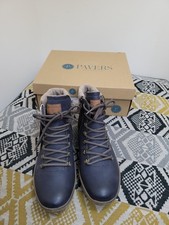 BNIB Navy Pavers Relife R-Tex Water Resistant Wool Lace Up Boots Size 8 G Wide