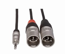 Hosa HMX-003Y Pro Stereo Breakout Cable - 3.5mm TRS to Dual XLR