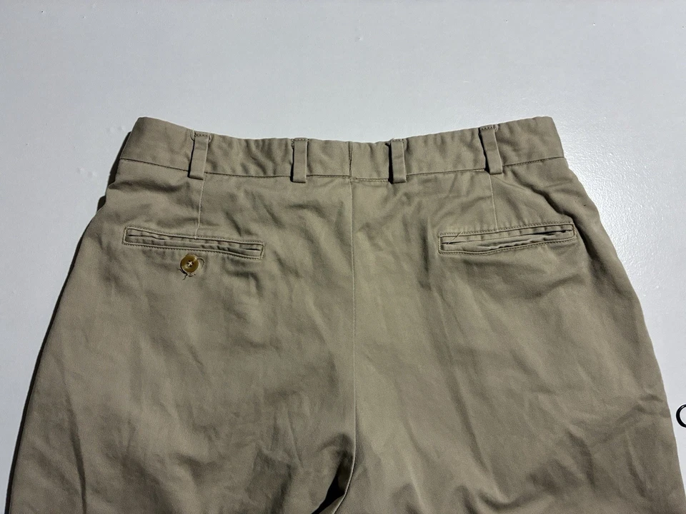 Bills Khakis M2P Pleated Chinos 35x Made in USA Cotton Twill Classic Fit - Imagem 4 de 4