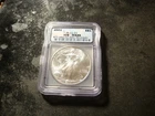 2001 ICG MS69 ASE Silver Eagle $1 World Trade Center Ground Zero Recovery 140
