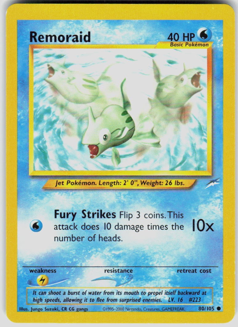 Remoraid 080/105 Neo Destiny Pokemon