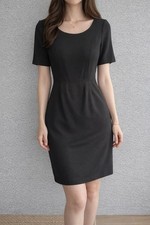 NWT Gap 4 Black Shift Dress 3/4 Sleeve Career Back Zipper