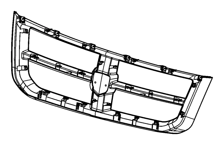 2008-2011 Dodge Ram Dakota Front Radiator Grille Red Trim 55112506 OEM Foto 2 de 4