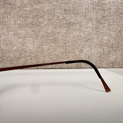 Lindberg Rimless Eyeglasses Frame Only “Marv”Copper Titanium 135mm Denmark - Picture 9 of 12