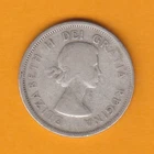 1953 Canadian Silver Quarter Coin Circulated Uncertified 80% silver