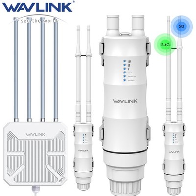 WAVLINK AX1800/AX3000 WiFi6 Outdoor Mesh Repeater Dual Band PoE IP67 4x8dBi AP