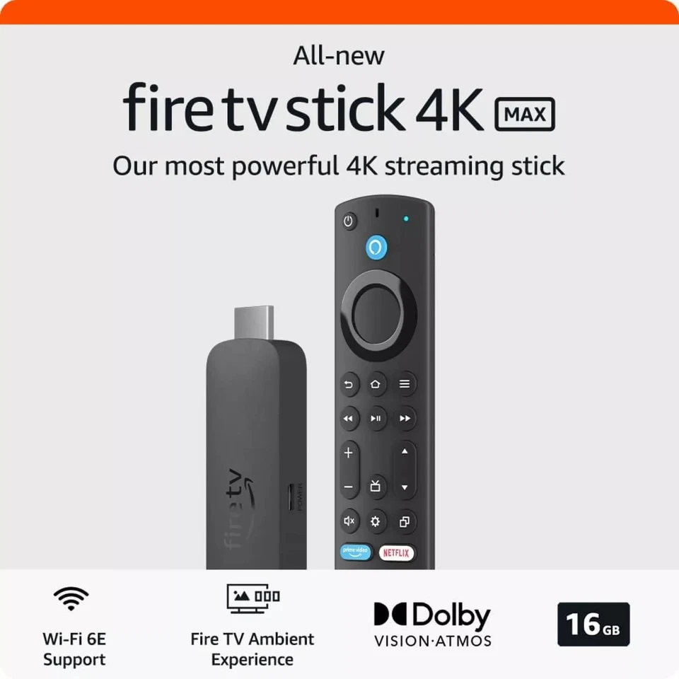Amazon Fire Stick HD 2024 & Fire Stick 4K Max Alexa Voice Remote TV Media Player - Image 2 of 4
