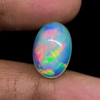 6.20 Cts Natural Ethiopian Opal 15.5x10.5mm Oval Untreated Cabochon Gemstone