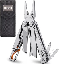 Multitool Stainless Steel Multi-Tool Pliers 13-in-1 with Sheath, Safe Locking...