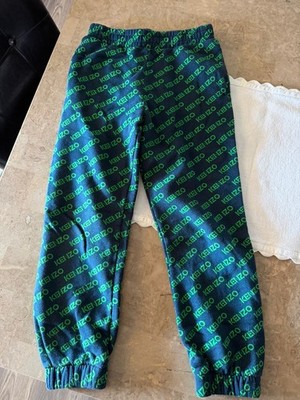 Kenzo Kids Sweatpants Pre Owned Color Green and Blue Size 10