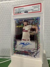 2021 Bowman Chrome 1st Mick Abel Speckle Refractor Auto /299 PSA 10 MLB Card